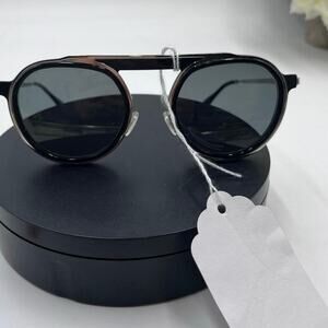 Thierry Lasry Black Sunglasses‎ Silver Trim Ghosty 701 Size 51-22-135 Flat Front